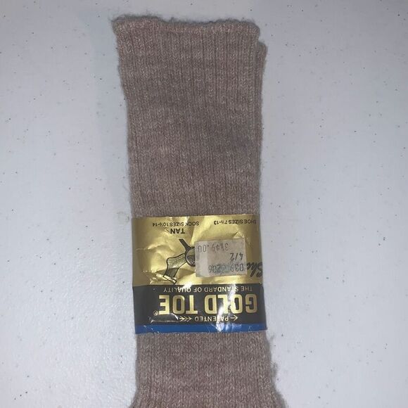 NWT Vintage Tan Gold Toe Women’s Ribbed Socks 7.5-13 - Picture 2 of 15